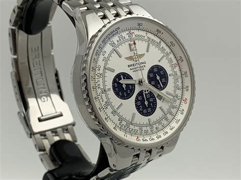 white breitling navitimer on wrist|breitling navitimer prices.